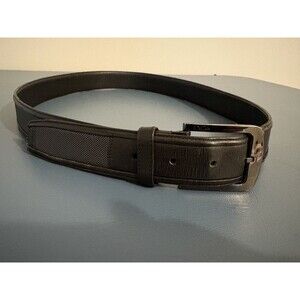 TUMI FXT Ballistic Nylon Split Leather Belt Black Gray 95/38  36 Waist